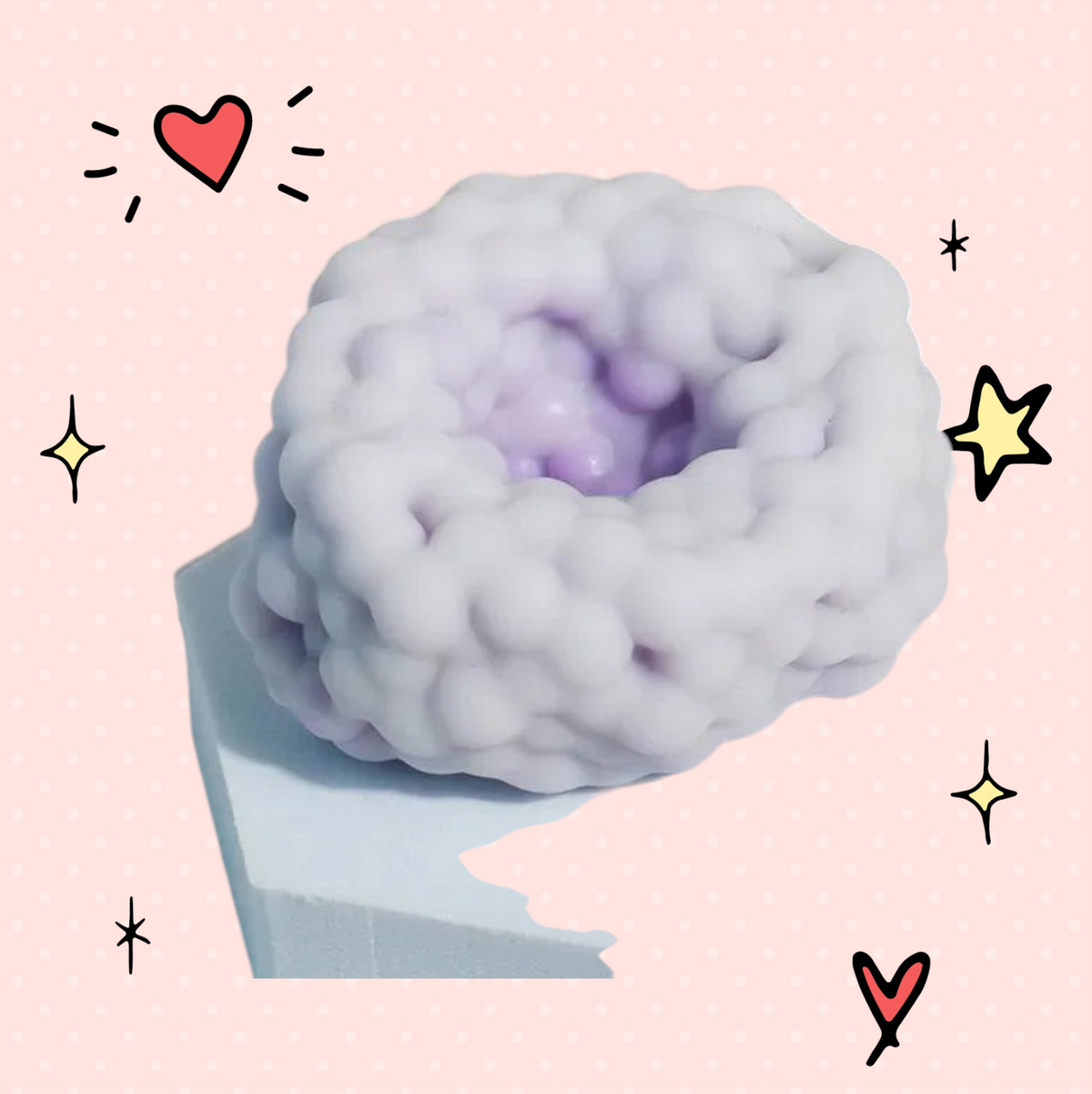 Foundry FitFit purple crunchy sensory stress ball with a textured, bubbly surface for anxiety relief and focus.