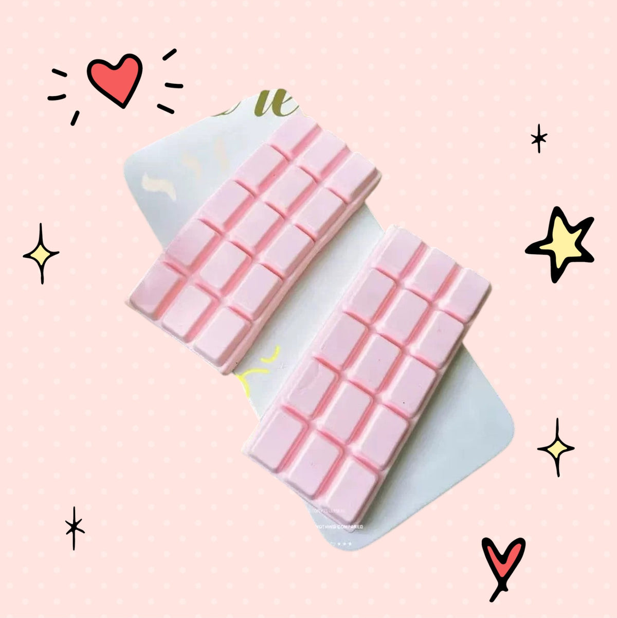 Foundry FitFit pink chocolate bar squishy stress reliever made of soft PU foam with a slow-rebound texture.