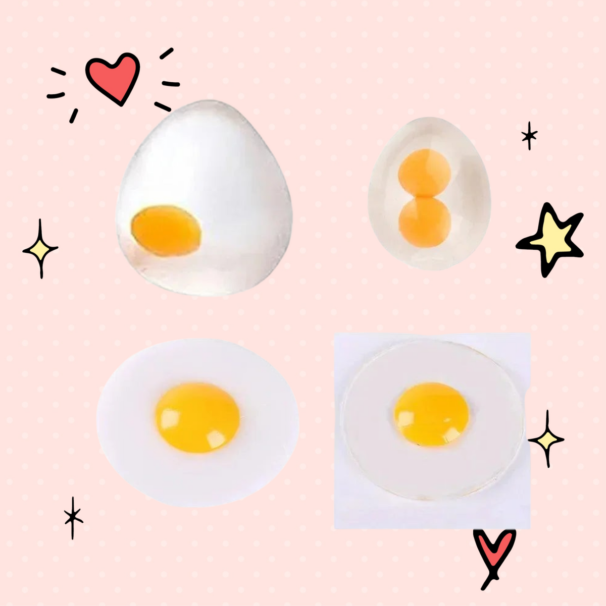 Foundry FitFit clear egg-shaped squishy sensory fidget toys for stress relief and anxiety reduction