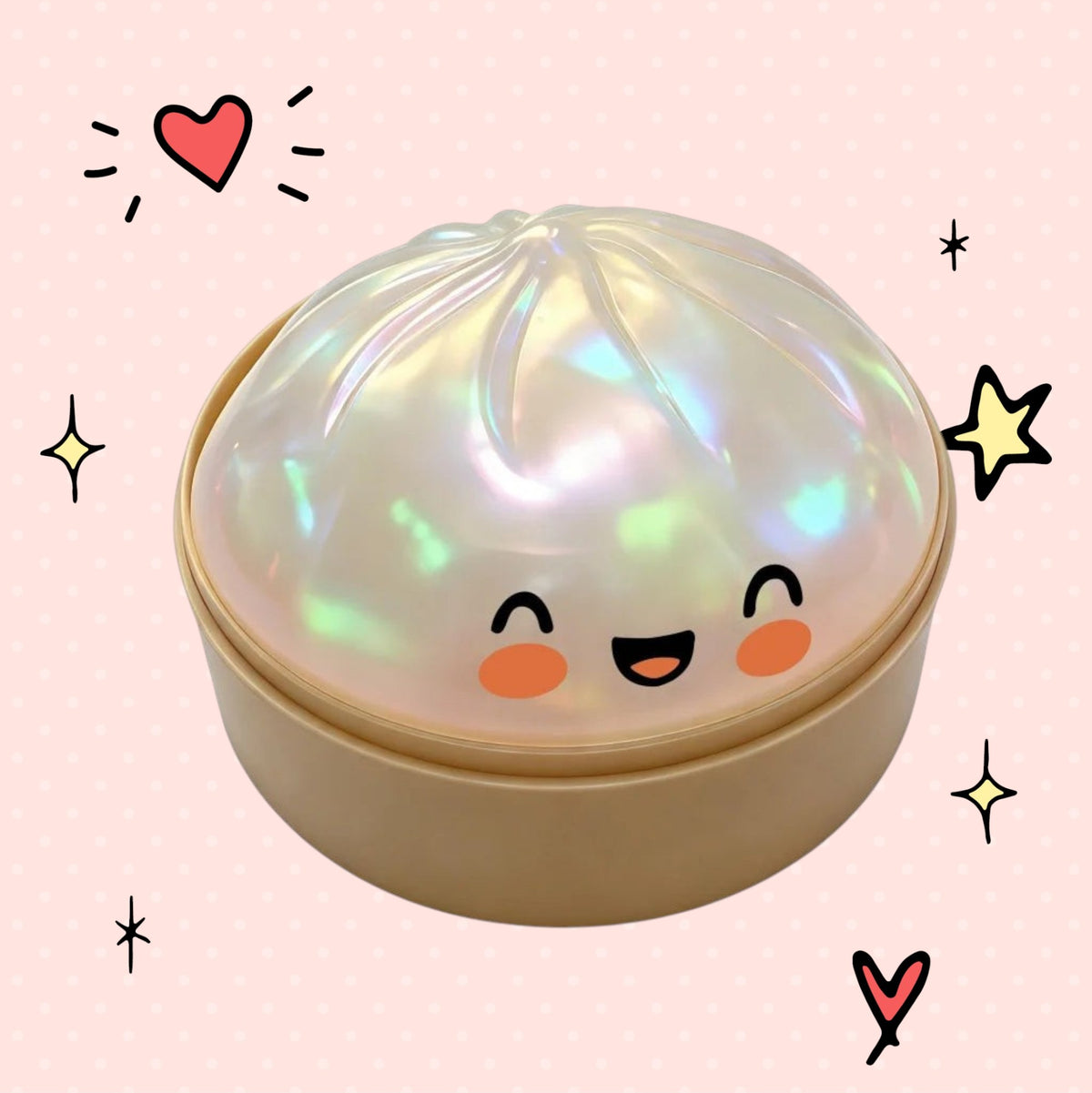 Foundry FitFit pearl dumpling squishy toy with a cute smiling face and soft slow-rebound foam texture.