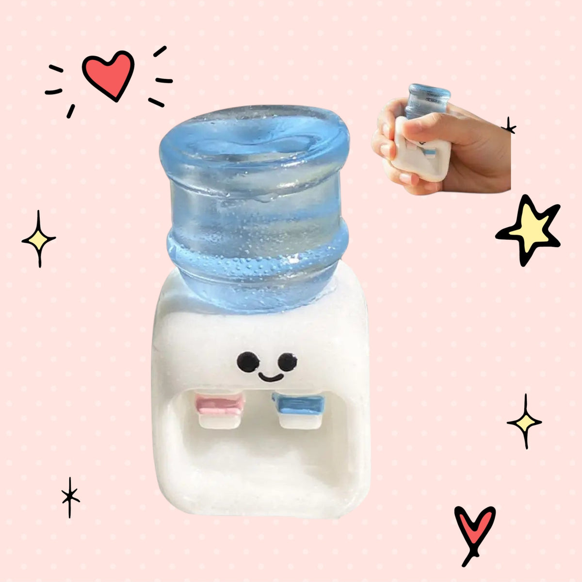 Foundry FitFit water cooler squishy stress relief toy with a cute smiling face and soft TPR material